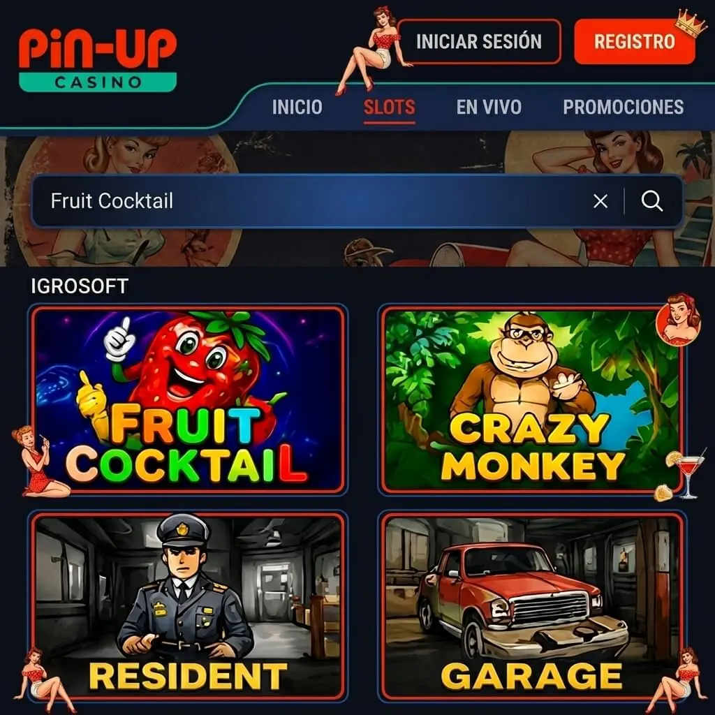 Buscar el juego Fruit Cocktail en la secciĂłn Igrosoft del casino online