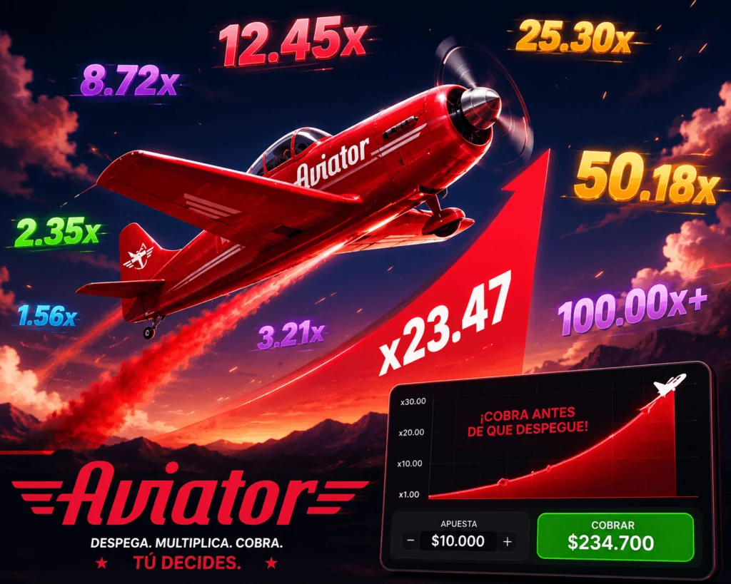 Banner promocional del juego Aviator